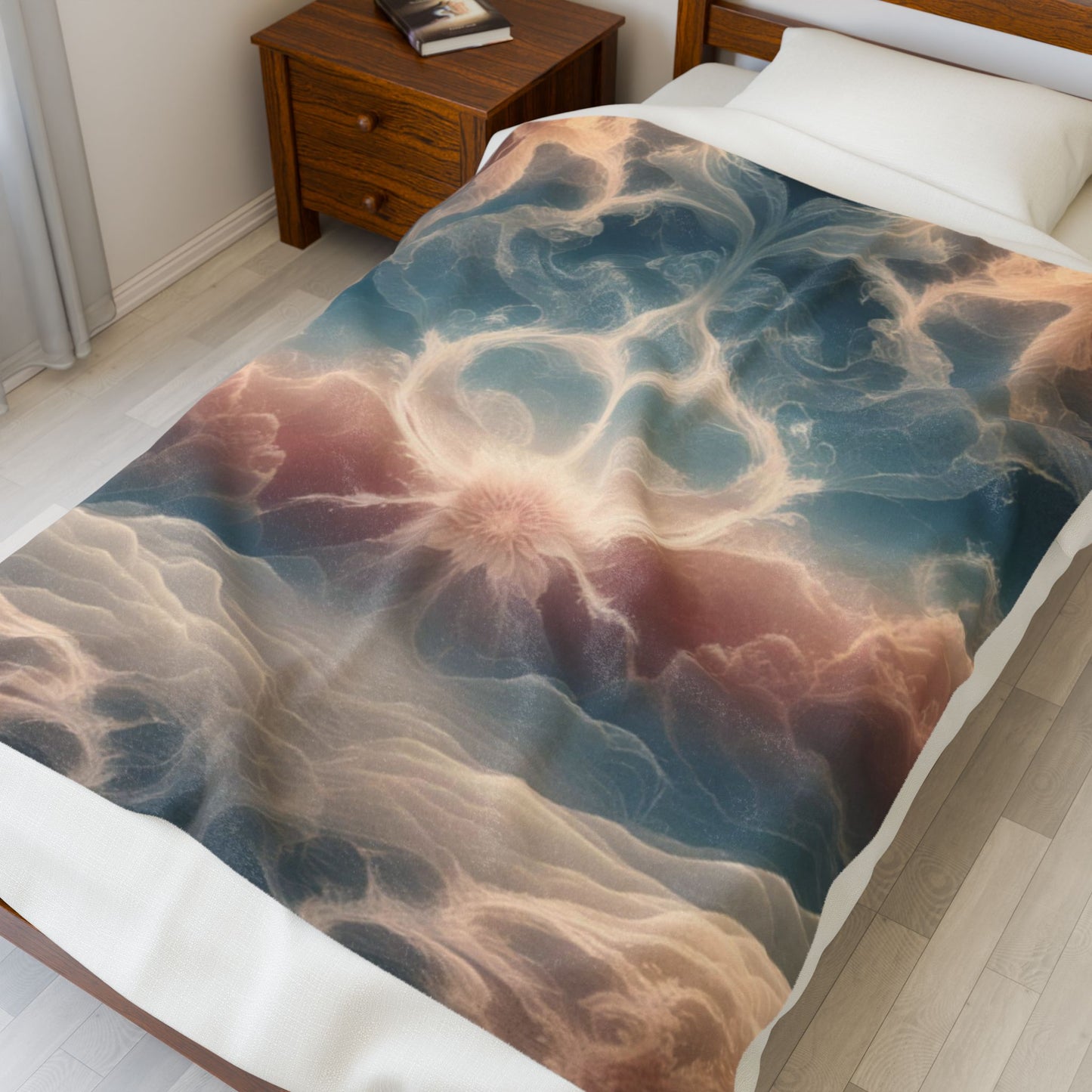 Celestial Dreamscape Velveteen Plush Blanket