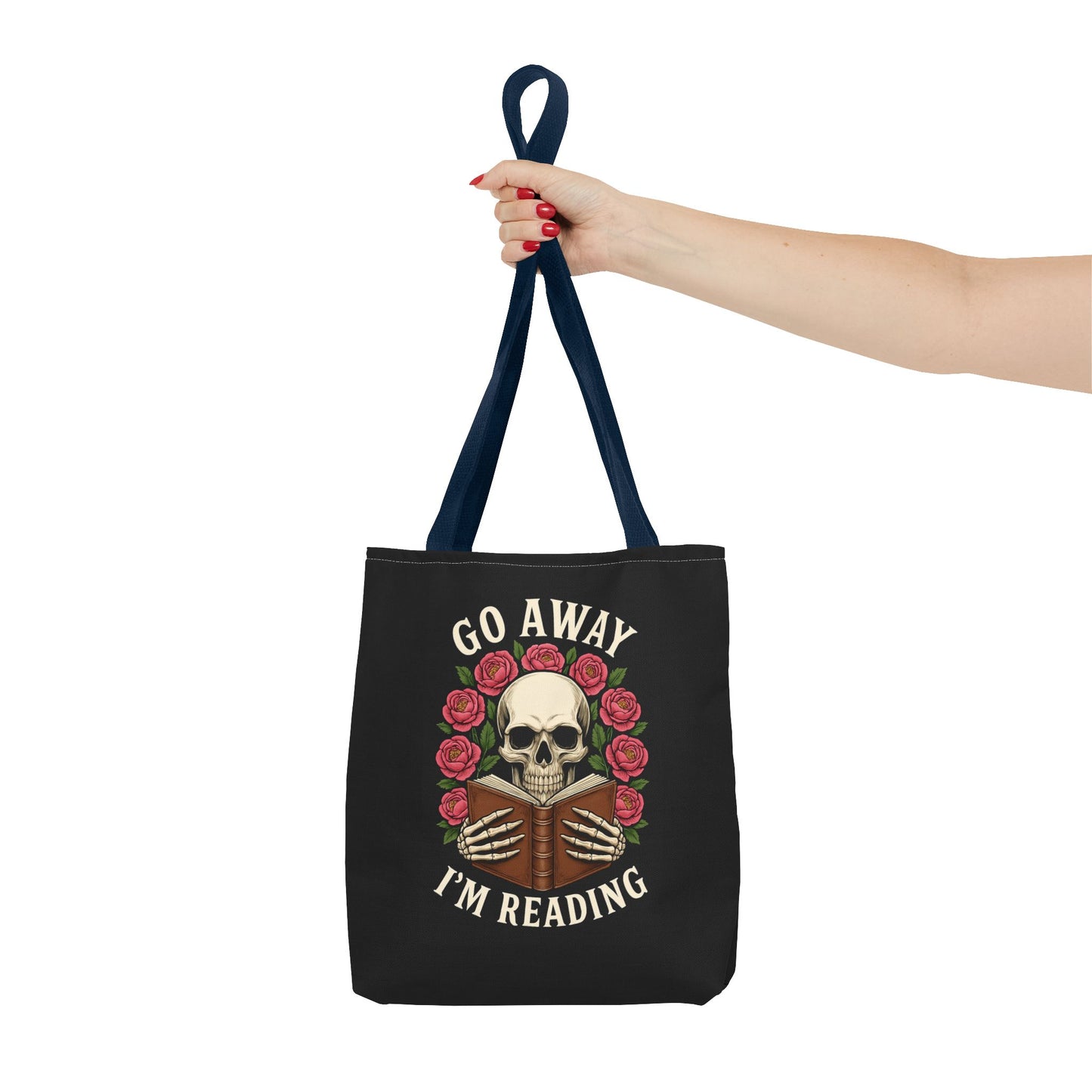 Skull Reading Tote Bag