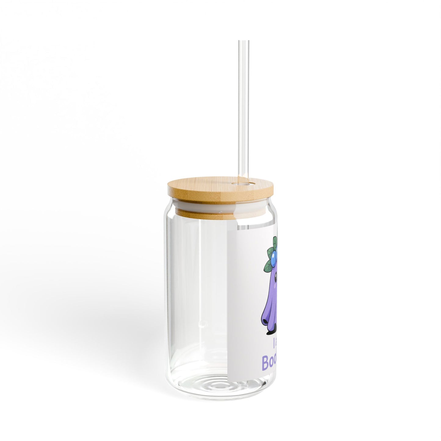 Cute Booberry Sipper Glass, 16oz