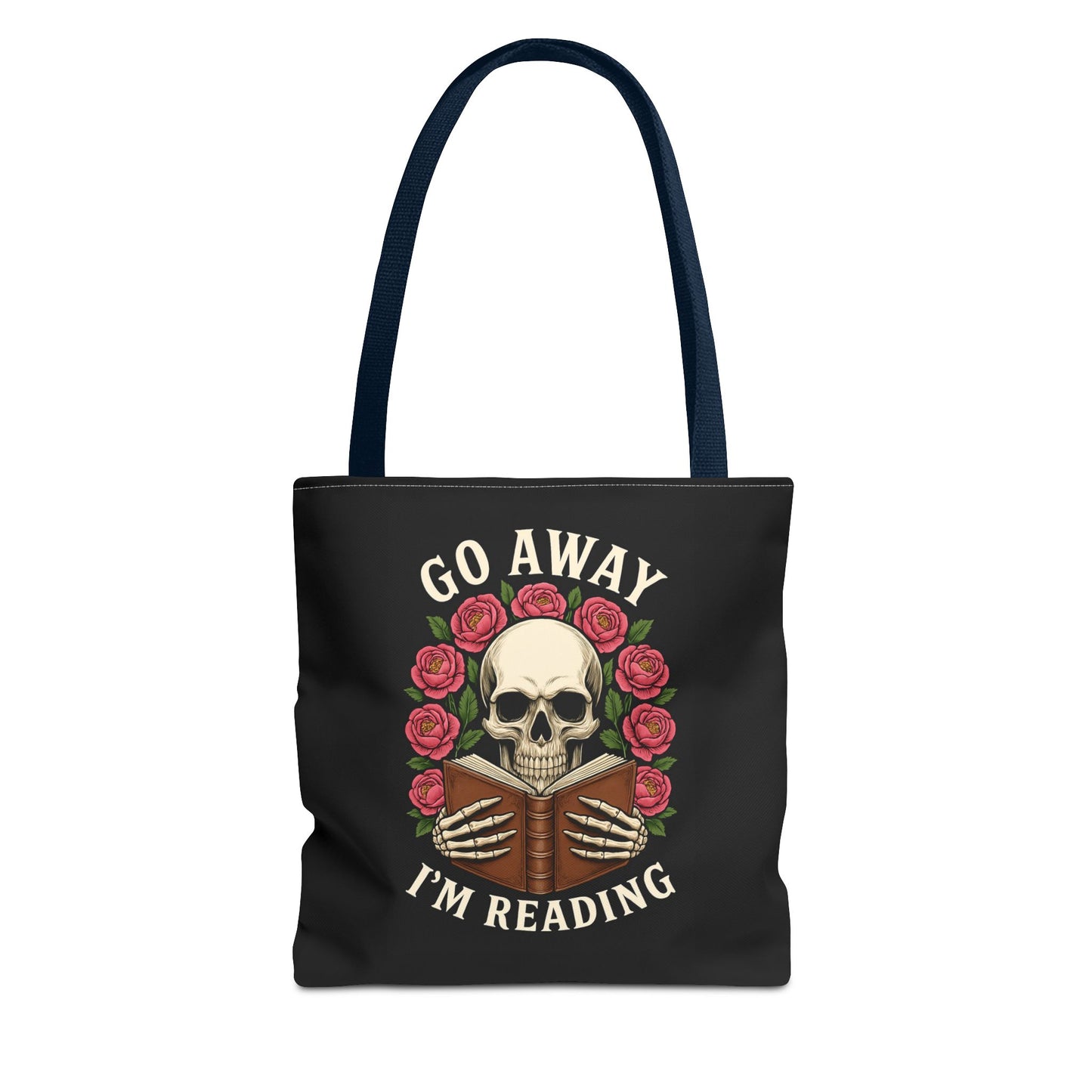 Skull Reading Tote Bag