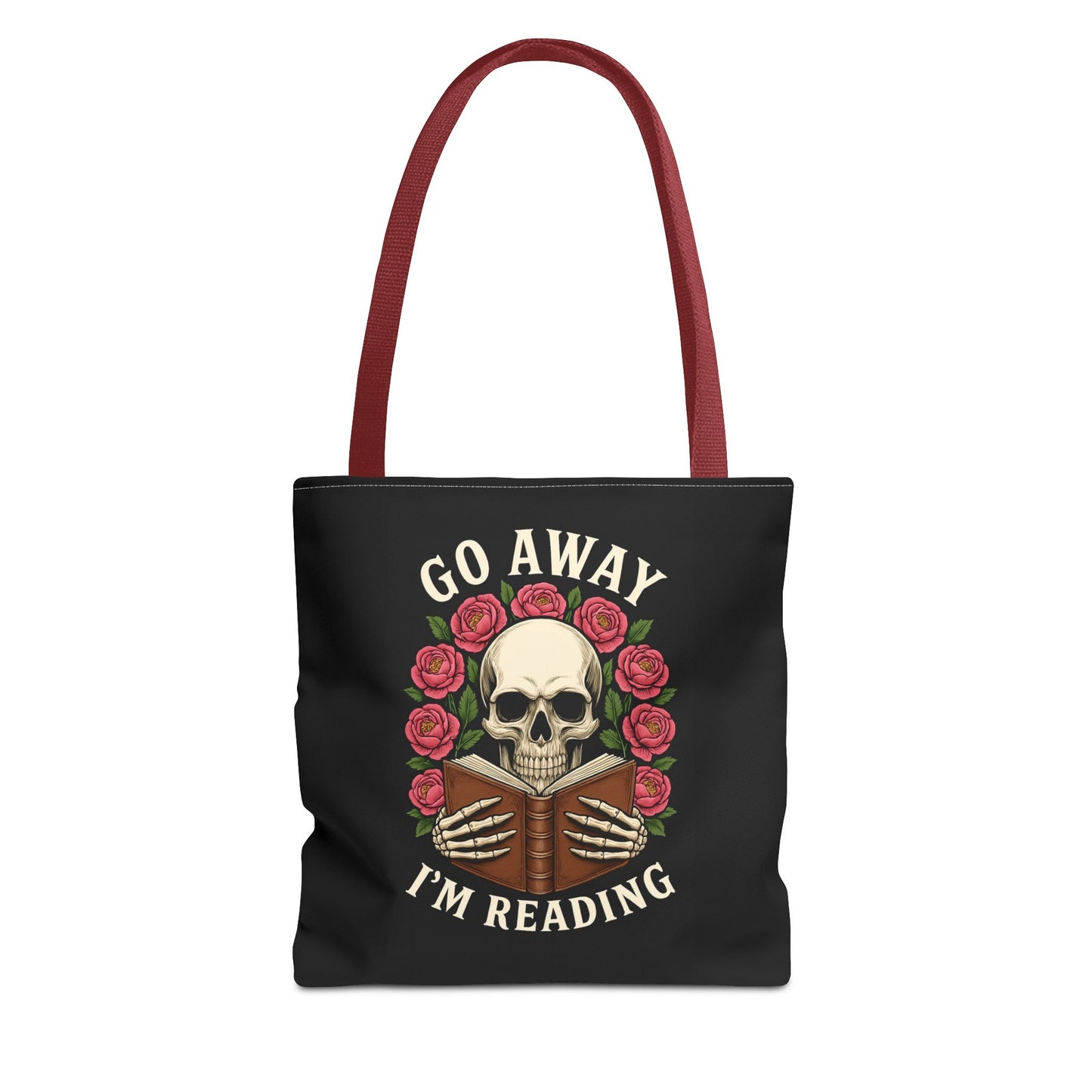 Skull Reading Tote Bag