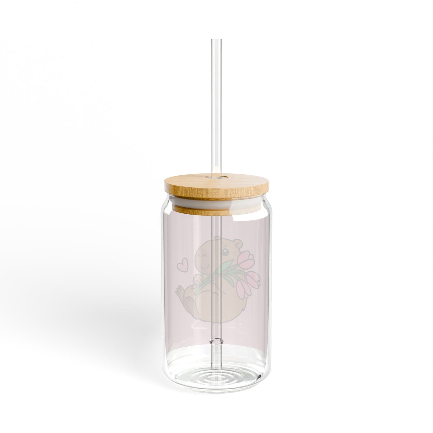 Capybara Sipper Glass, 16oz