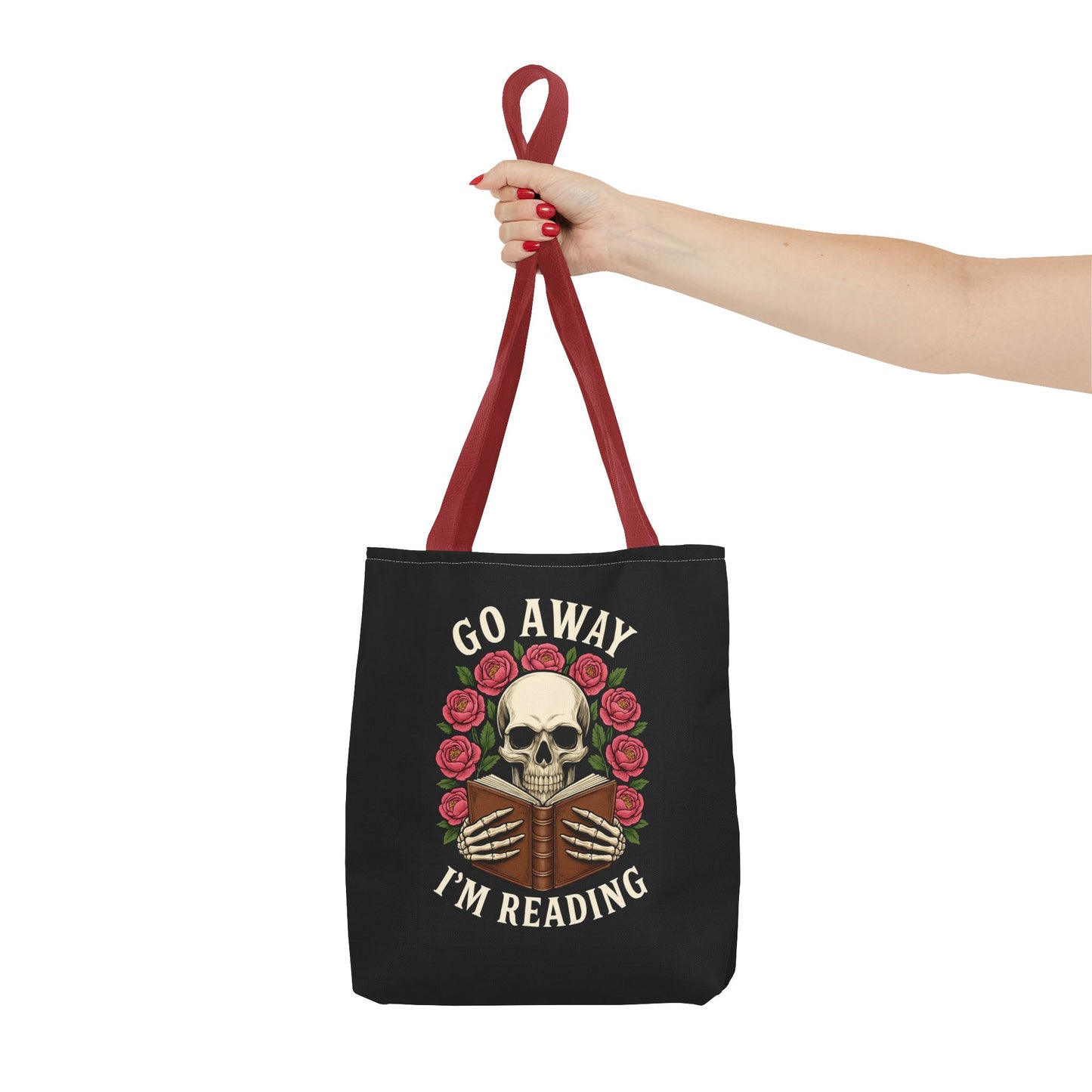 Skull Reading Tote Bag