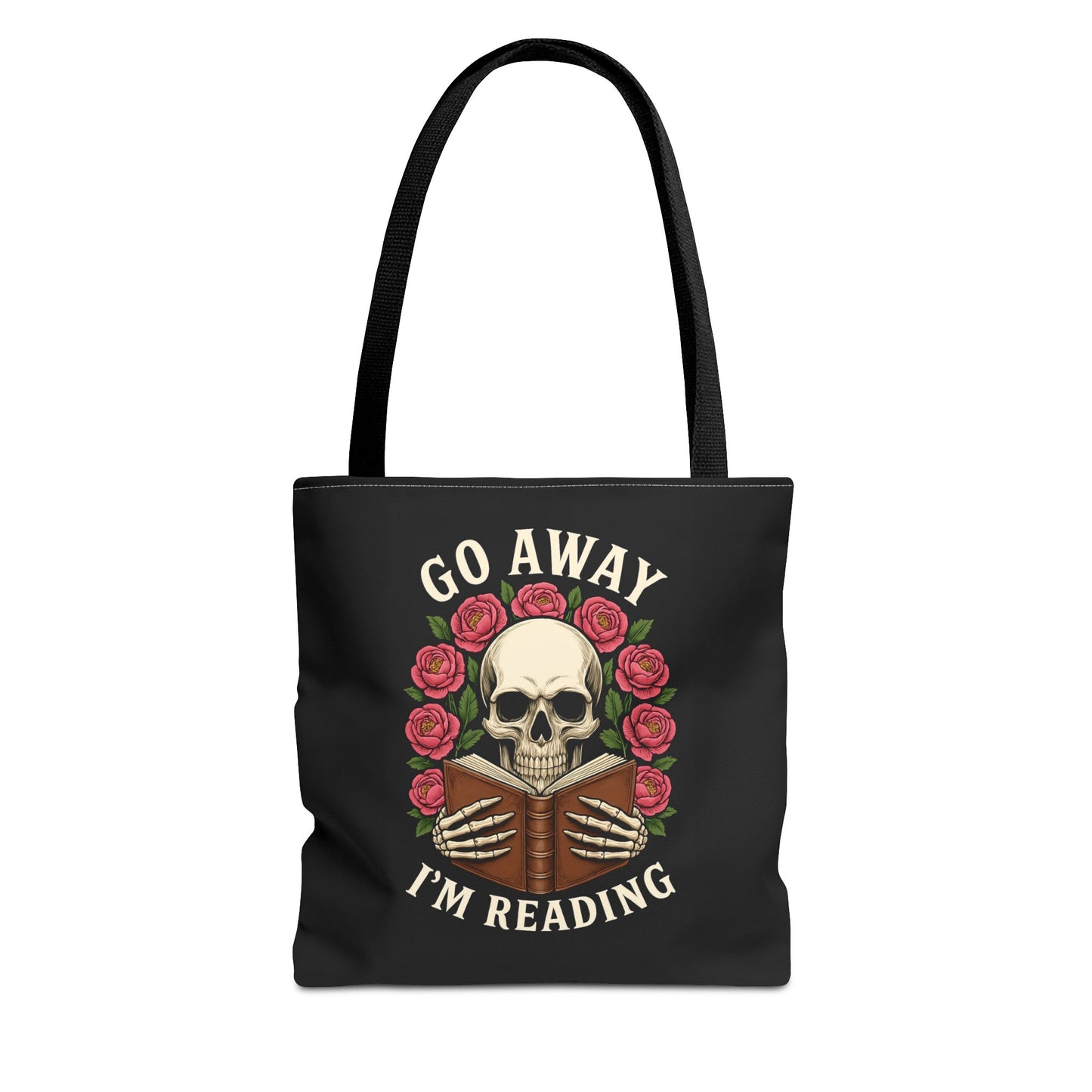 Skull Reading Tote Bag