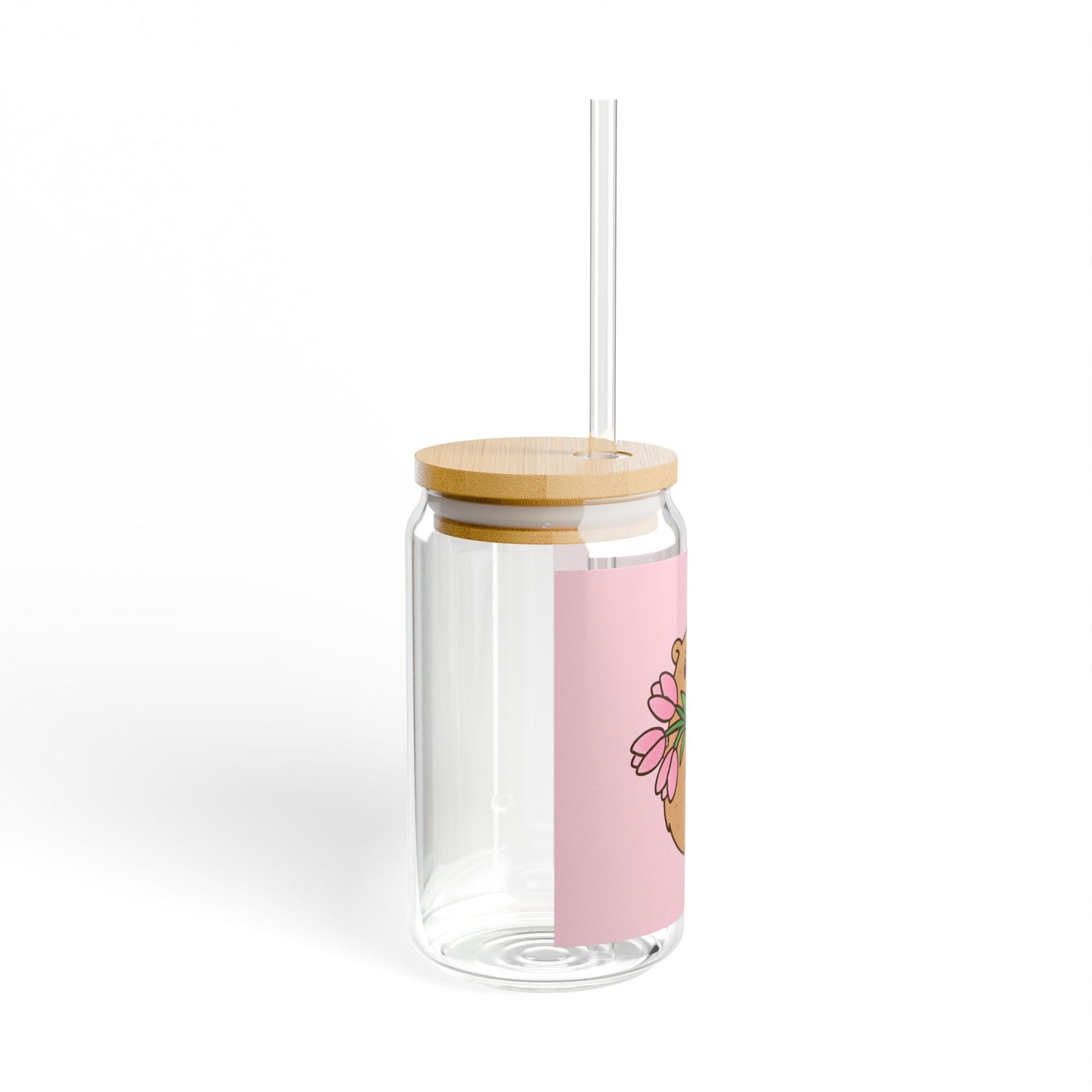 Capybara Sipper Glass, 16oz