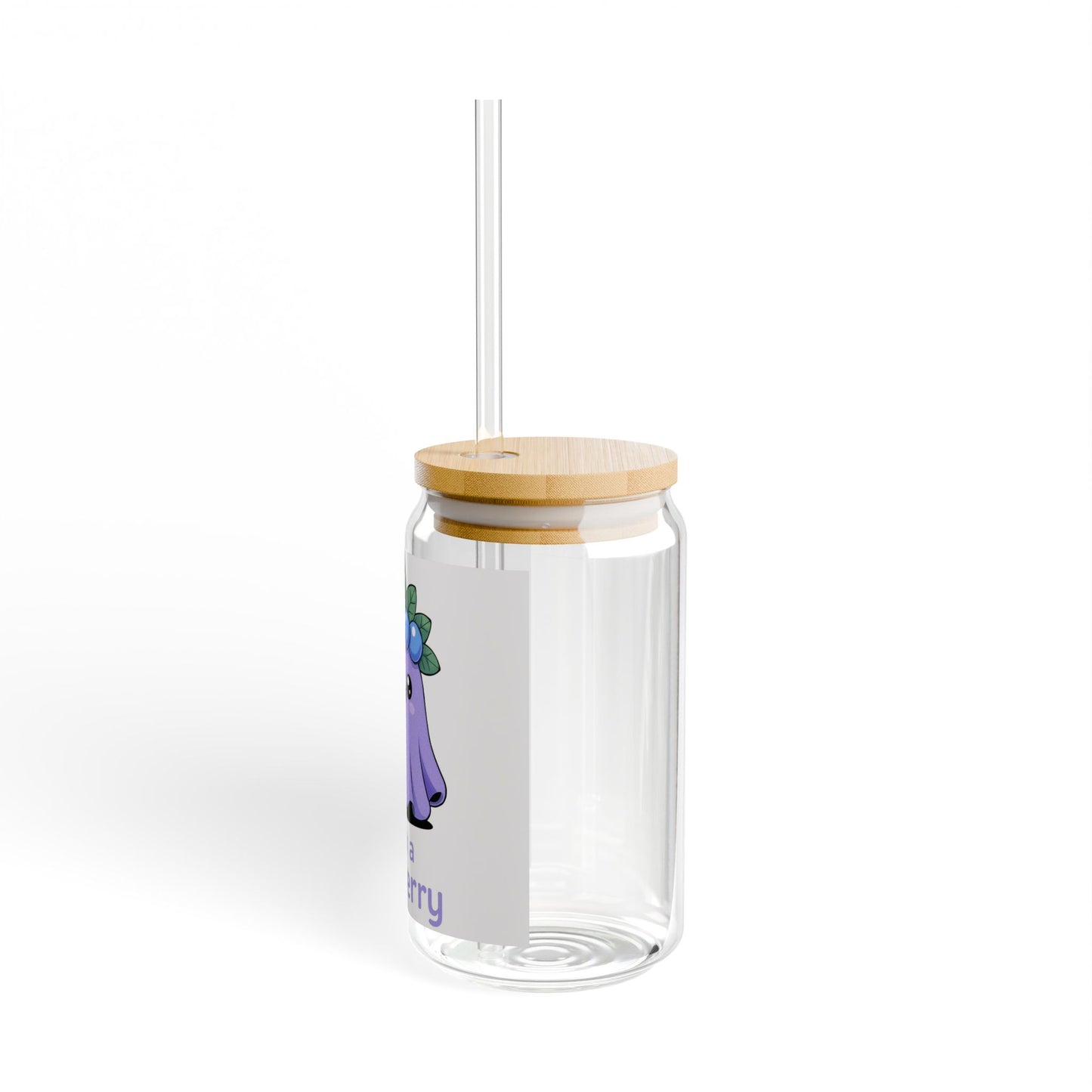 Cute Booberry Sipper Glass, 16oz