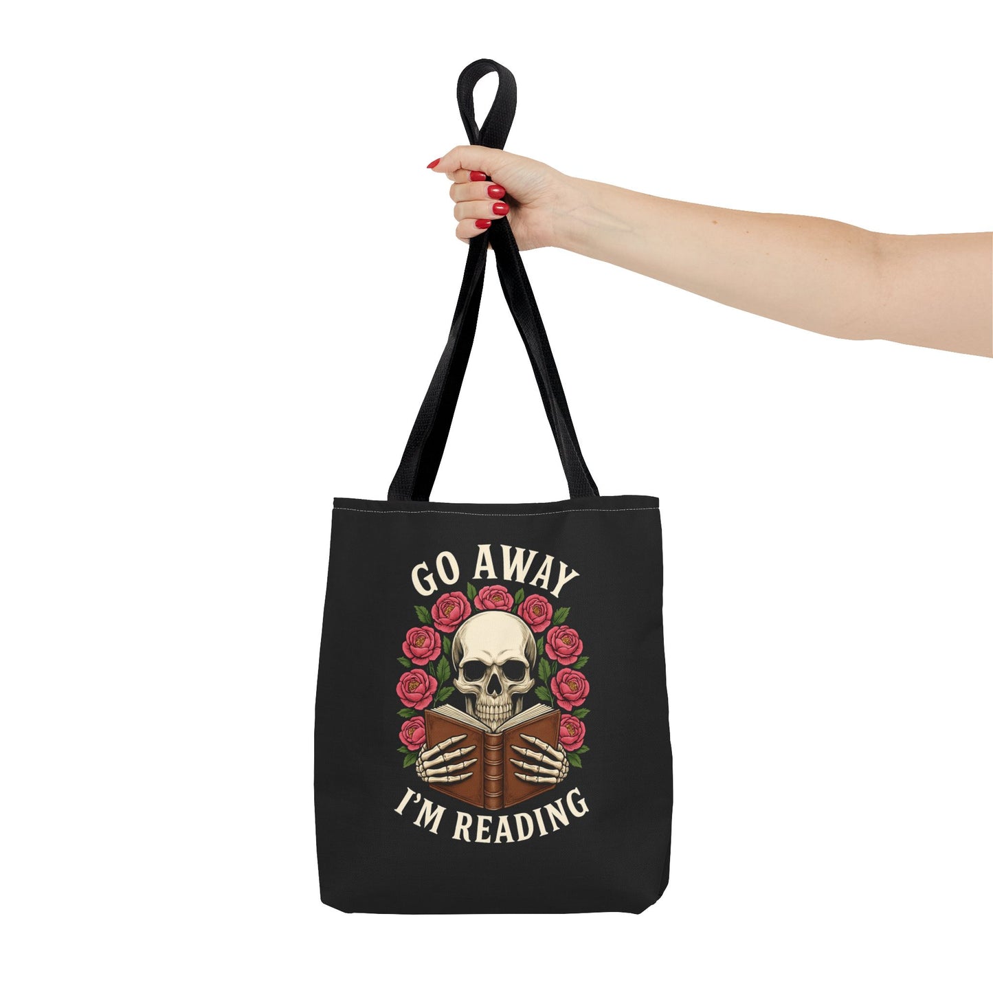 Skull Reading Tote Bag