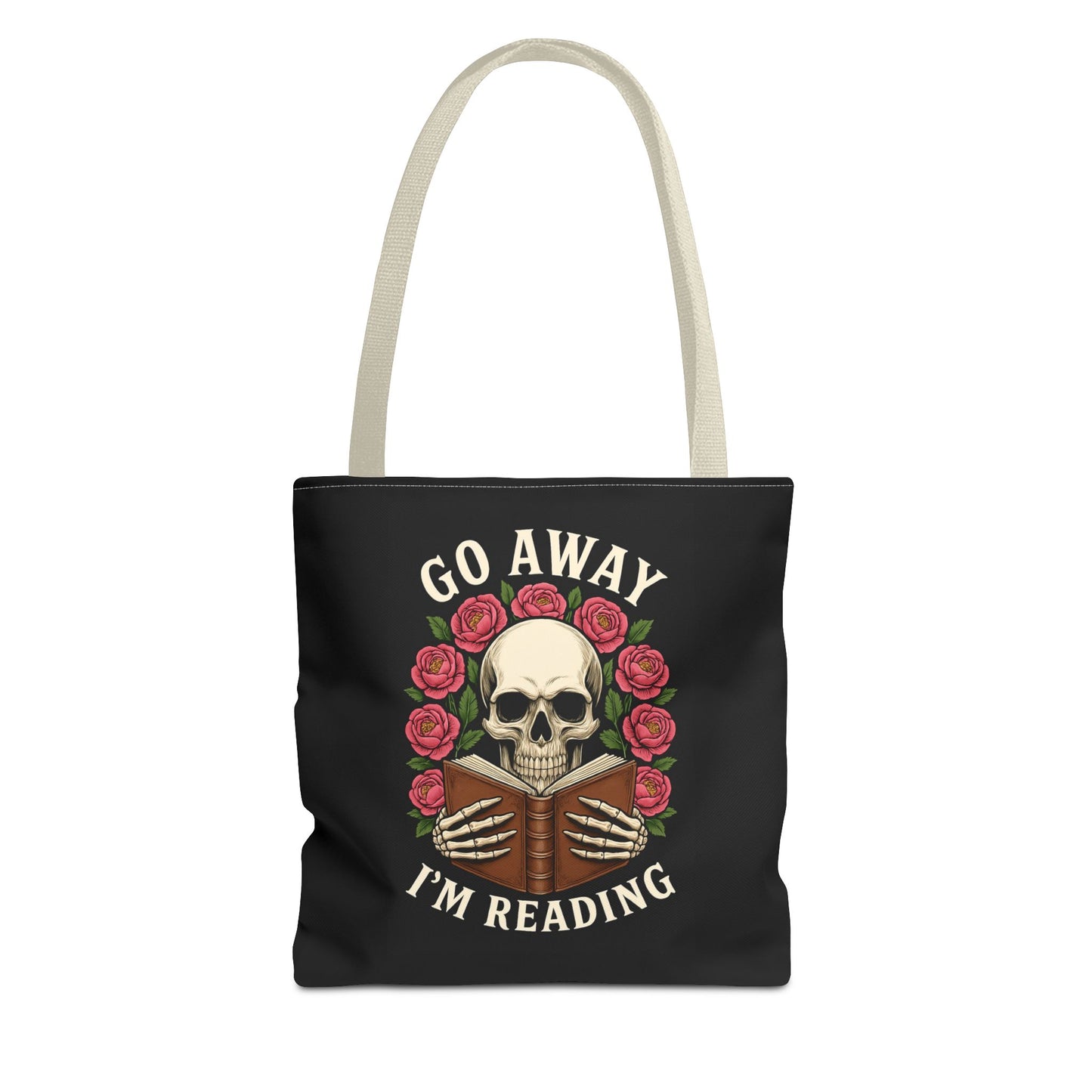 Skull Reading Tote Bag