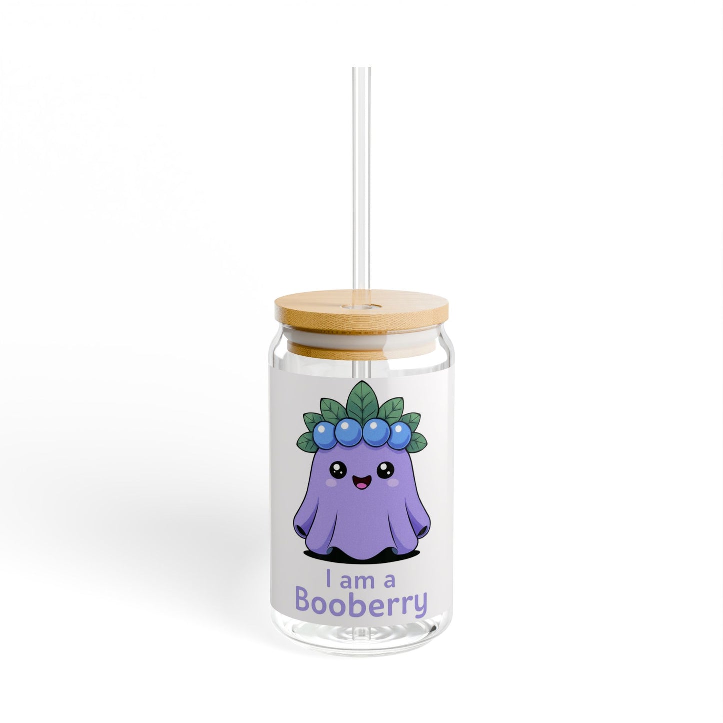Cute Booberry Sipper Glass, 16oz