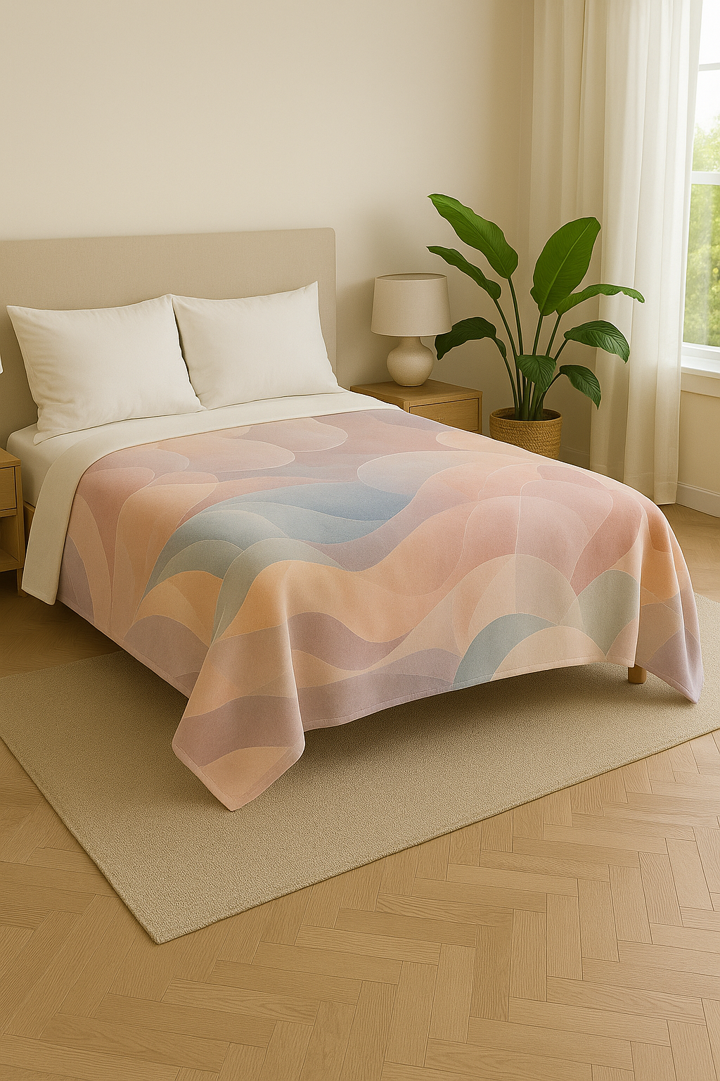 Cozy Abstract Velveteen Plush Blanket