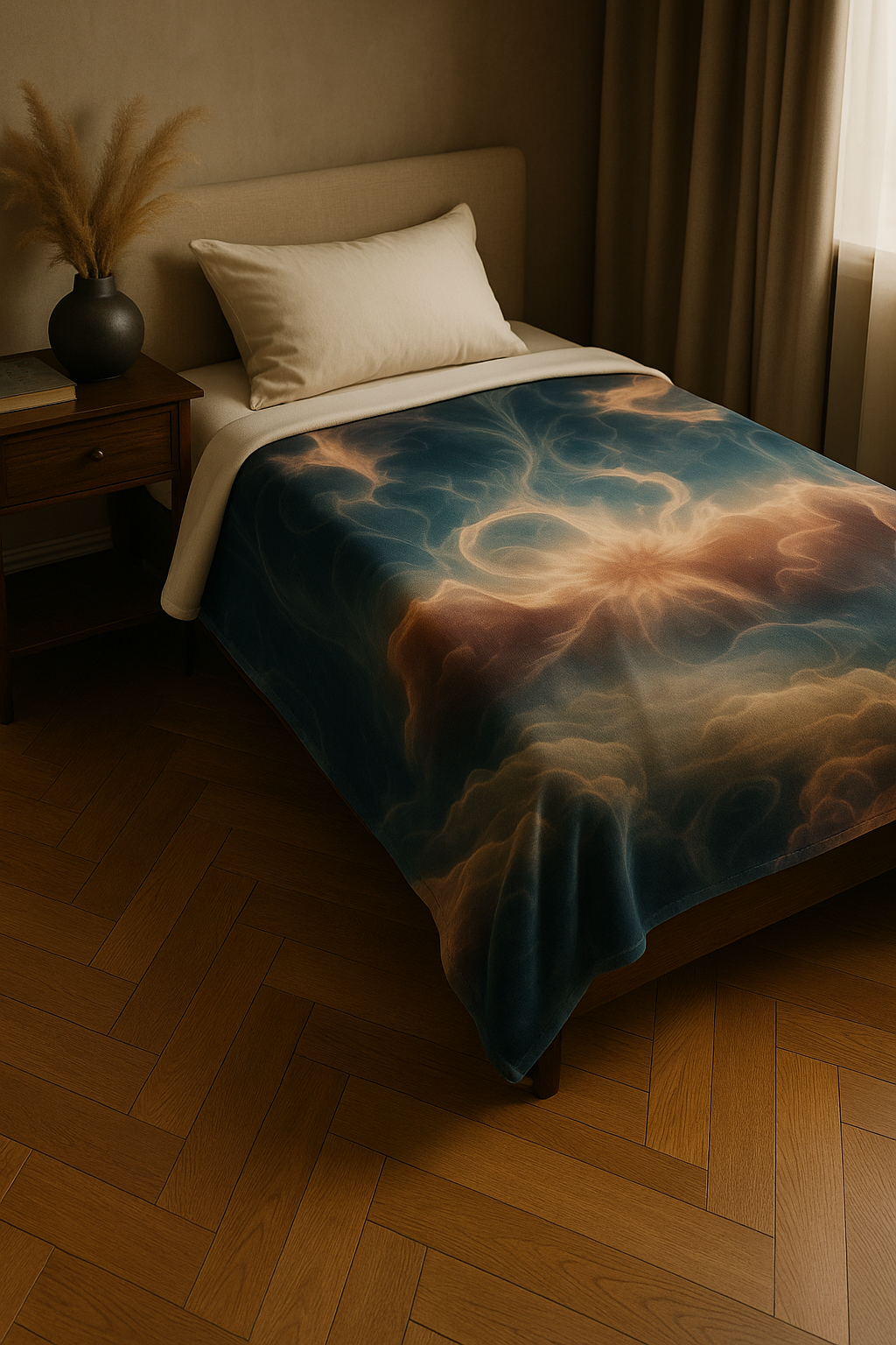 Celestial Dreamscape Velveteen Plush Blanket