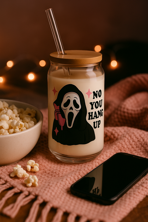 No You Hang Up Sipper Glass, 16oz