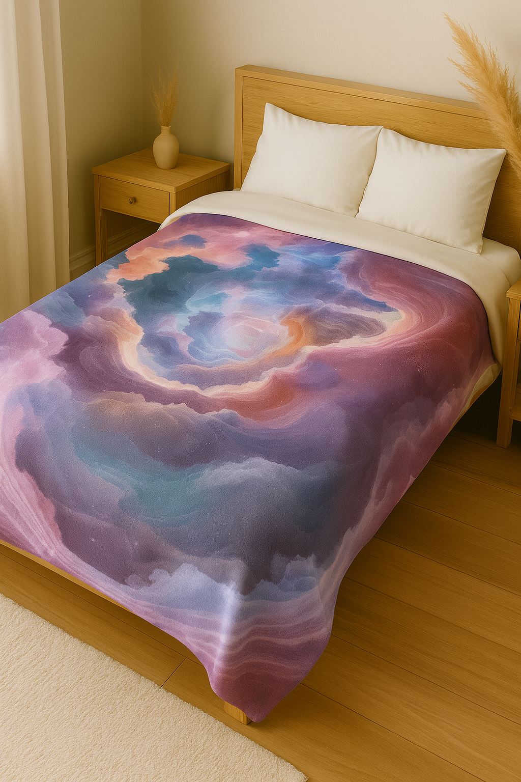 Dreamy Celestial Velveteen Plush Blanket